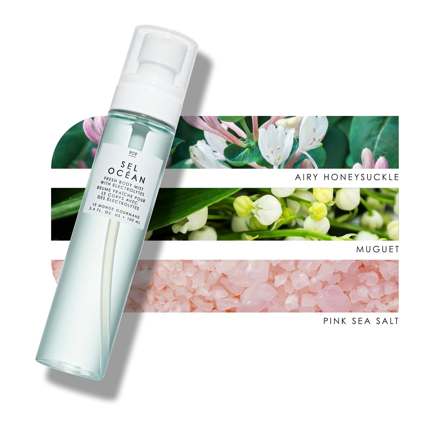 Le Monde Gourmand Sel Océan Fresh Mist for Women, Hydrating Body Spray with Electrolytes, Honeysuckle Muguet Sea Salt Scent, Vegan & Cruelty Free, 3.4 Beauty & Personal Care Le Monde Gourmand