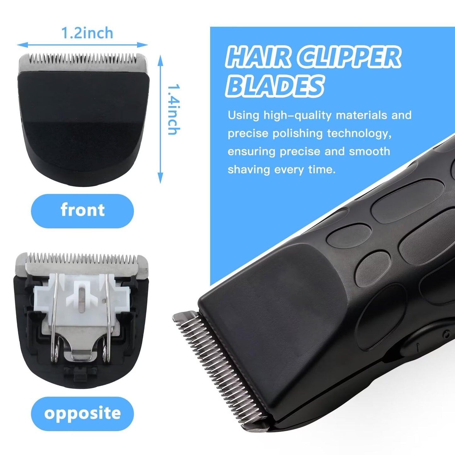 Upgraded 2 Pack Professional Clipper Snap On Replacement Blades for Wahl Professional peanut trimmers 8685, 8655, 8685-1301 and 8663, Black Beauty and Personal Care ATIODYUUK