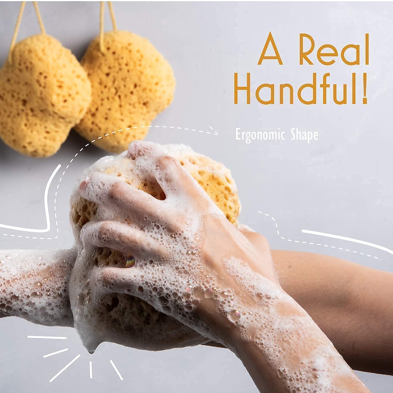 myHomeBody Bath Sponge, Foam Loofah, Shower Sponge for Body, Curvy, 3 Pack Beauty and Personal Care myHomeBody