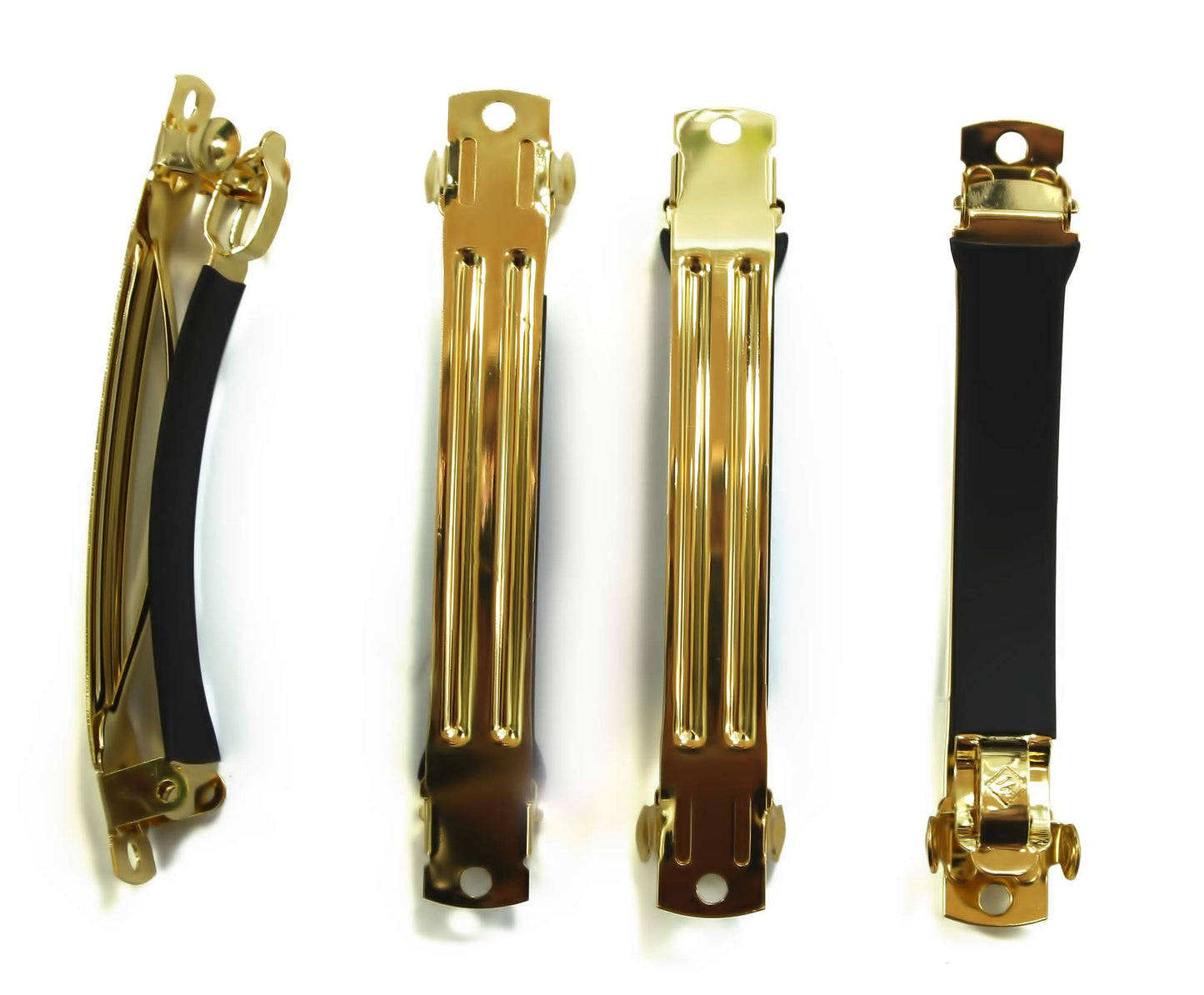 10pcs 80mm French Barrette Hair Clips for DIY Craft Project (Gold 80mm with Leather Protect)