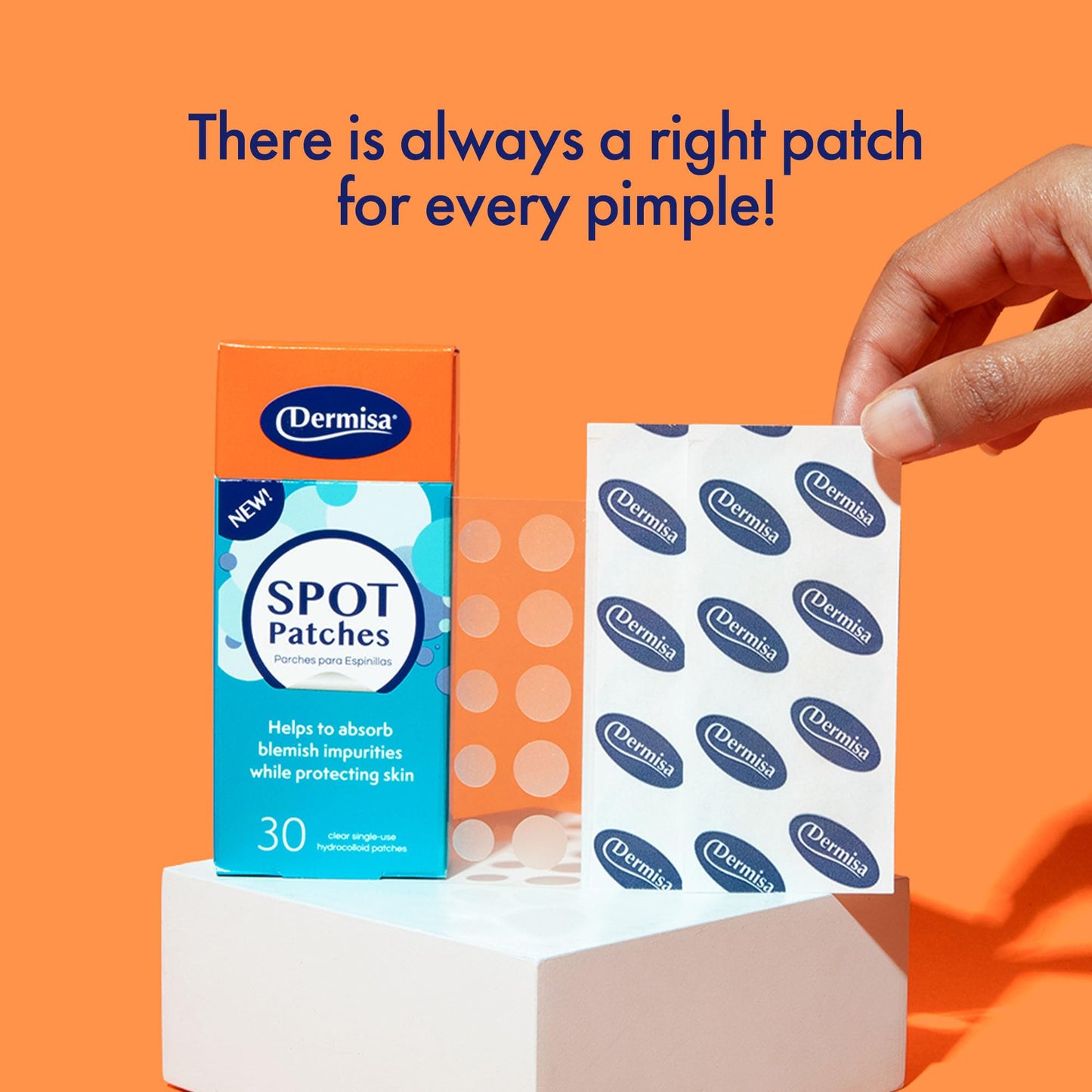 Dermisa Hydrocolloid Spot Patches for Pimples and Breakouts, Fast-Acting Acne Treatment, Invisible & Breathable, Fragrance-Free, Paraben Free, Dye