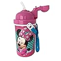 Minnie Mouse Water Bottle 12 oz Popup Lid & Shoulder Strap