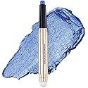 MAY FOLTREN Blue Eyeshadow Stick, Cream Smooth Glitter Shimmer Single Eyeshadow Pencil, Hypoallergenic Waterproof Long Lasting Halloween Eye Shadow