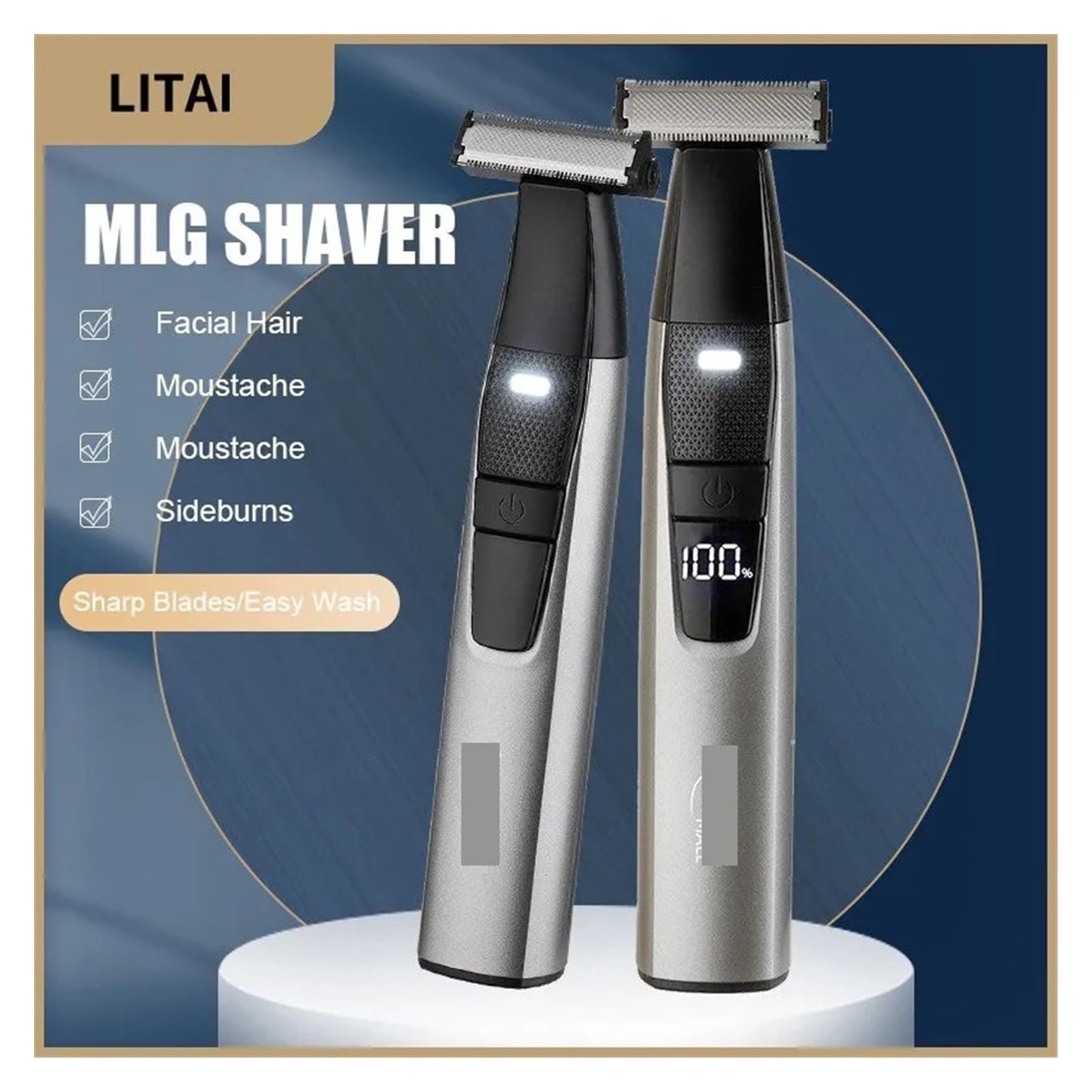 Razors Electric Shaver Portable Full Body Trimmer USB T-Blade LED Digital DisplayRazor for Men and Women Washable Razor(LED Digital Display) Beauty and Personal Care EWKYLSEM