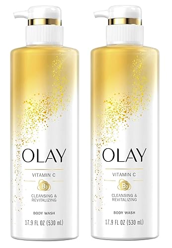 Olay Body Wash with Vitamin C & B3, Nourishing & Revitalizing, 17.9 FL.OZ (530 ml) - Pack of 2