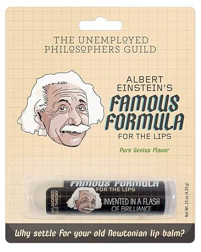 The Unemployed Philosophers Guild Einstein's Famous Formula for the Lips - Unflavored Lip Balm, Cruelty-Free and Made in the USA from Natural
