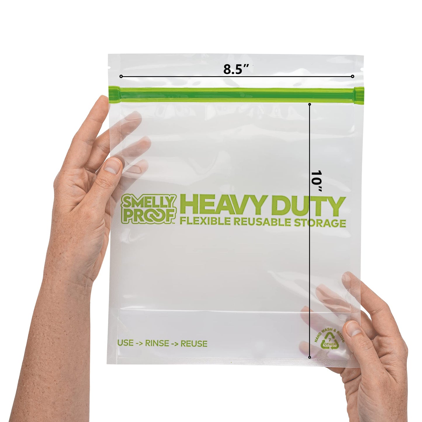 HEAVY DUTY Reusable STAND-UP Bags for Food Storage by Smelly Proof, USA Made, NO PEVA & BPA FREE, Reusable Freezer Bags, Dishwasher-Safe, Triple Zip…