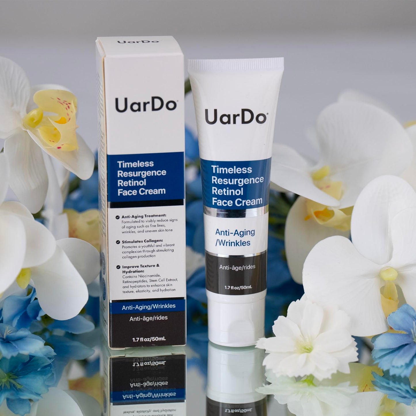 Uardo Timeless Resurgence Retinol Face Serum 1.7 Fl Oz/ 50ml - usn114 | For All Skin Types | Helps with Fine Lines, Wrinkles, & Uneven Skin