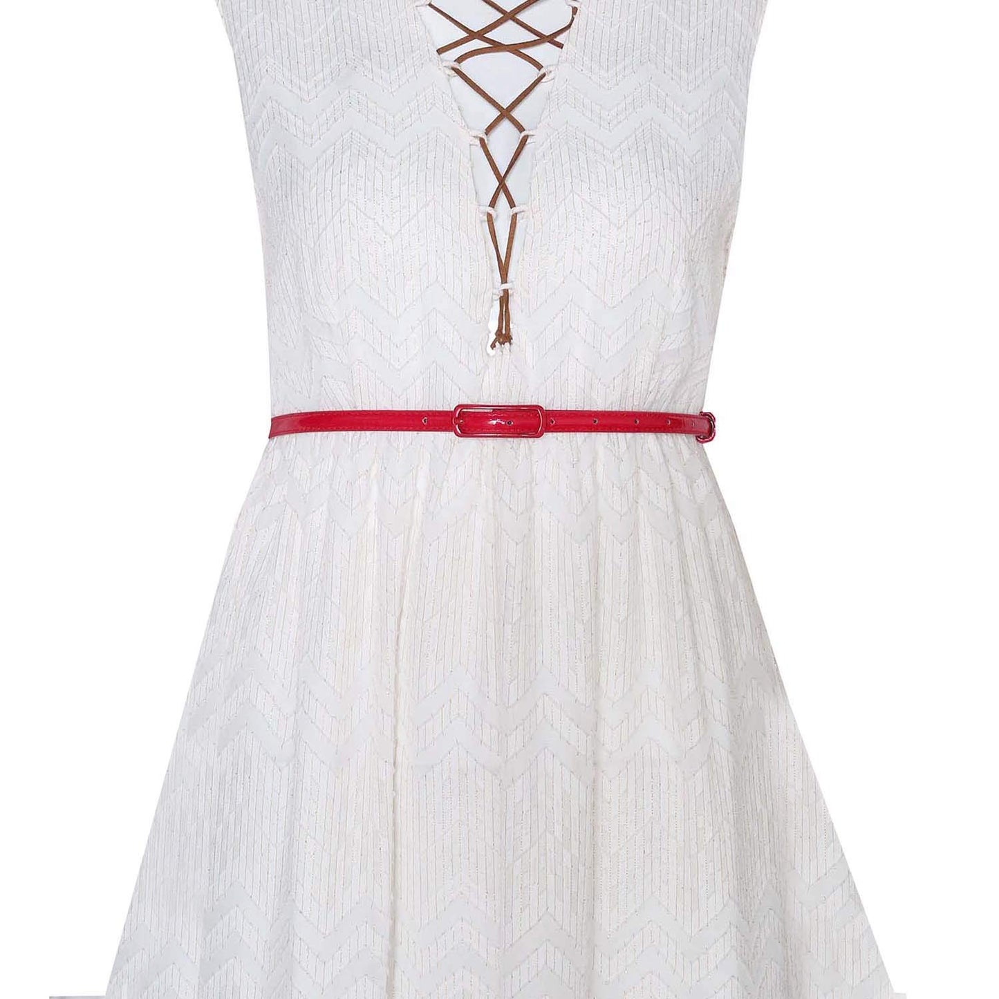 Selighting Women's Leather Belt Slim Women's Belt PU Leather for Dresses, red, Einheitsgröße