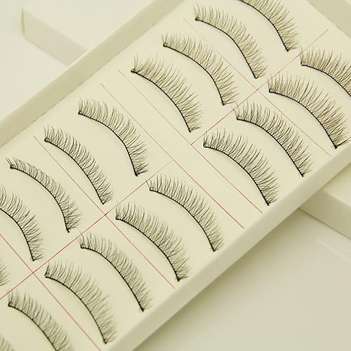 Ewanda store 10 Pairs False Eyelashes Natural Naked Makeup Short Eyelashes Handmade False Eye lashes
