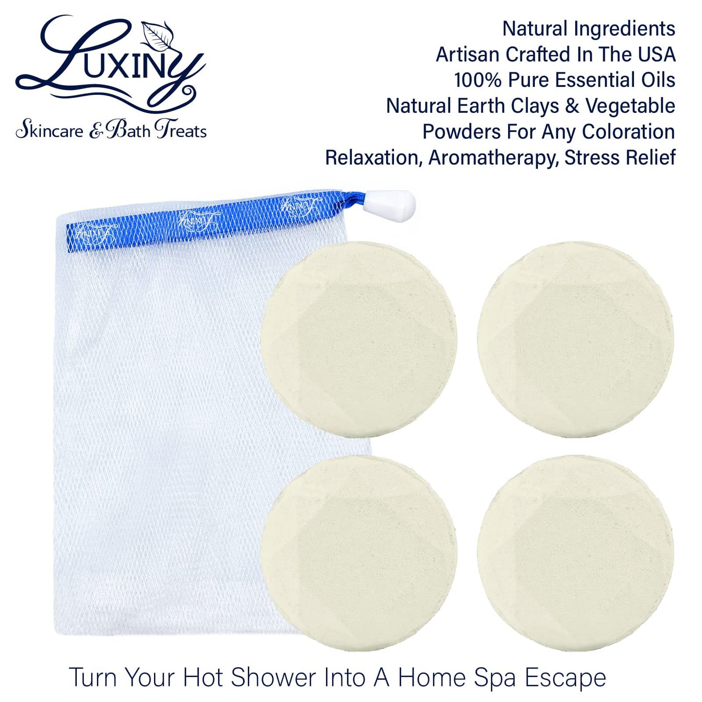 Shower Bombs Aromatherapy in Your Shower, American Made by Luxiny, Shower Steamer Tablets Melt to Release a Fragrant Vapor for Natural Stress Relief…