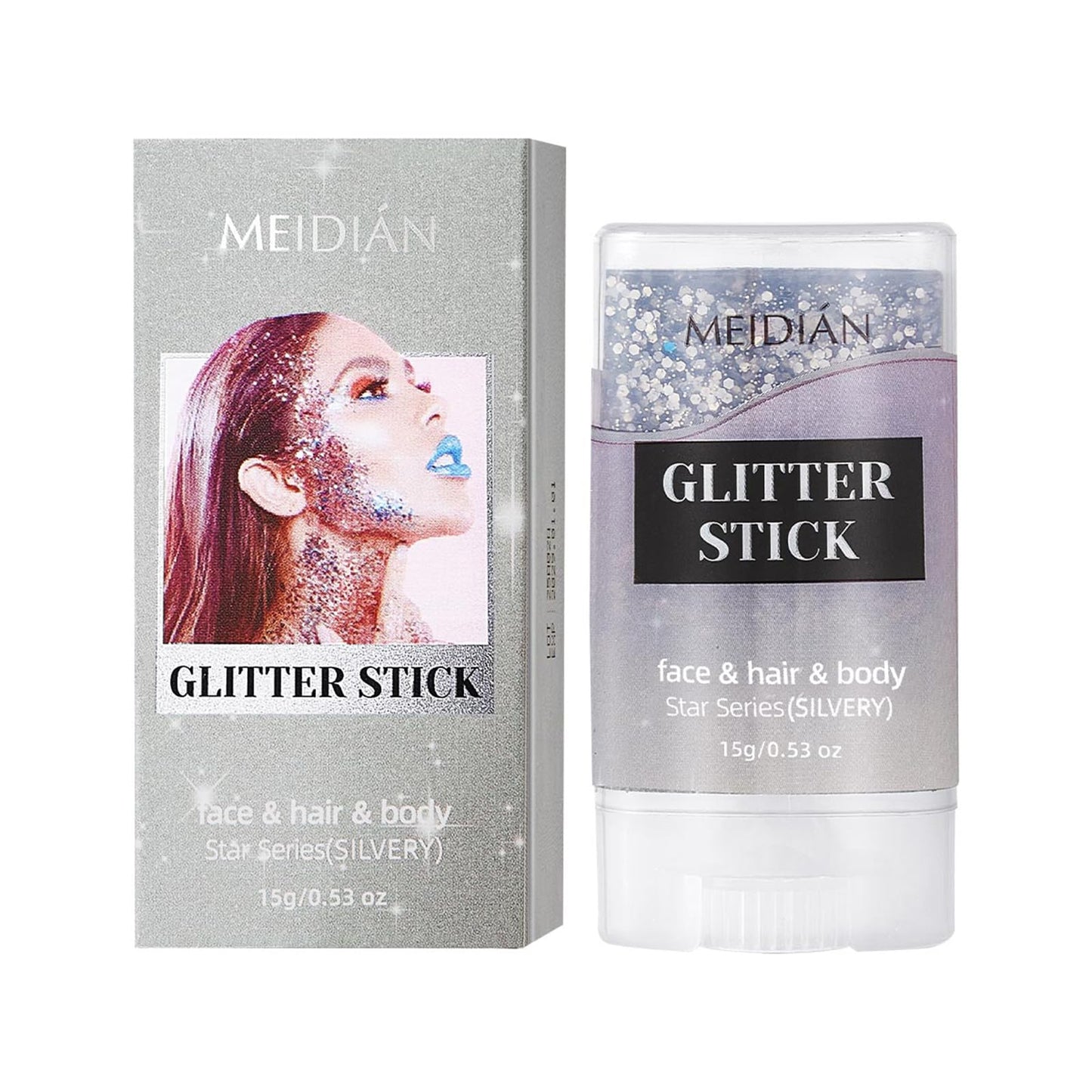 Silver Body Glitter Stick Sparkle Body Glitter for Women Glitter Face Paint for Party Festival Accessories Glitter