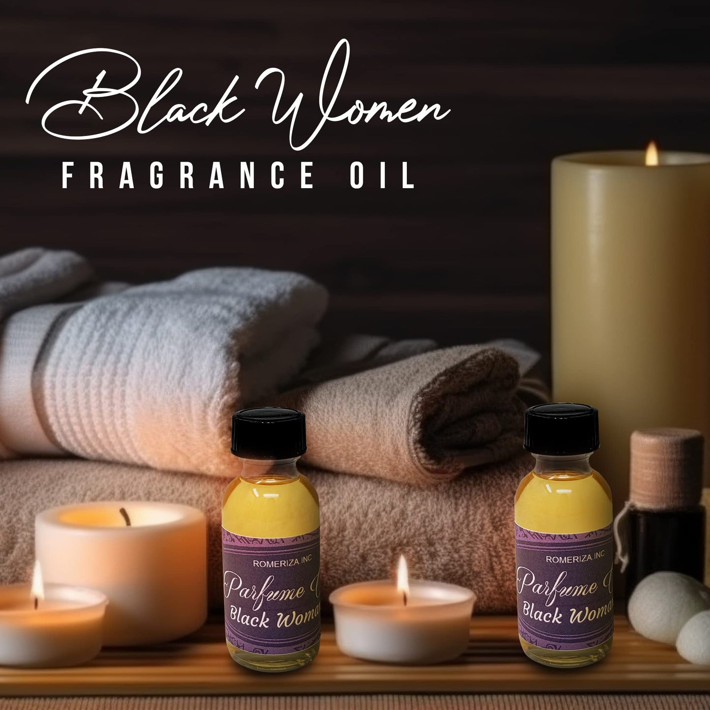 Onisavings 1 Oz Glass Bottle Black Woman Fragrance Body Oil Perfume, Scented Fragrance Body Oil, Scented Body Oil Perfume For Home & Gifting, Strong