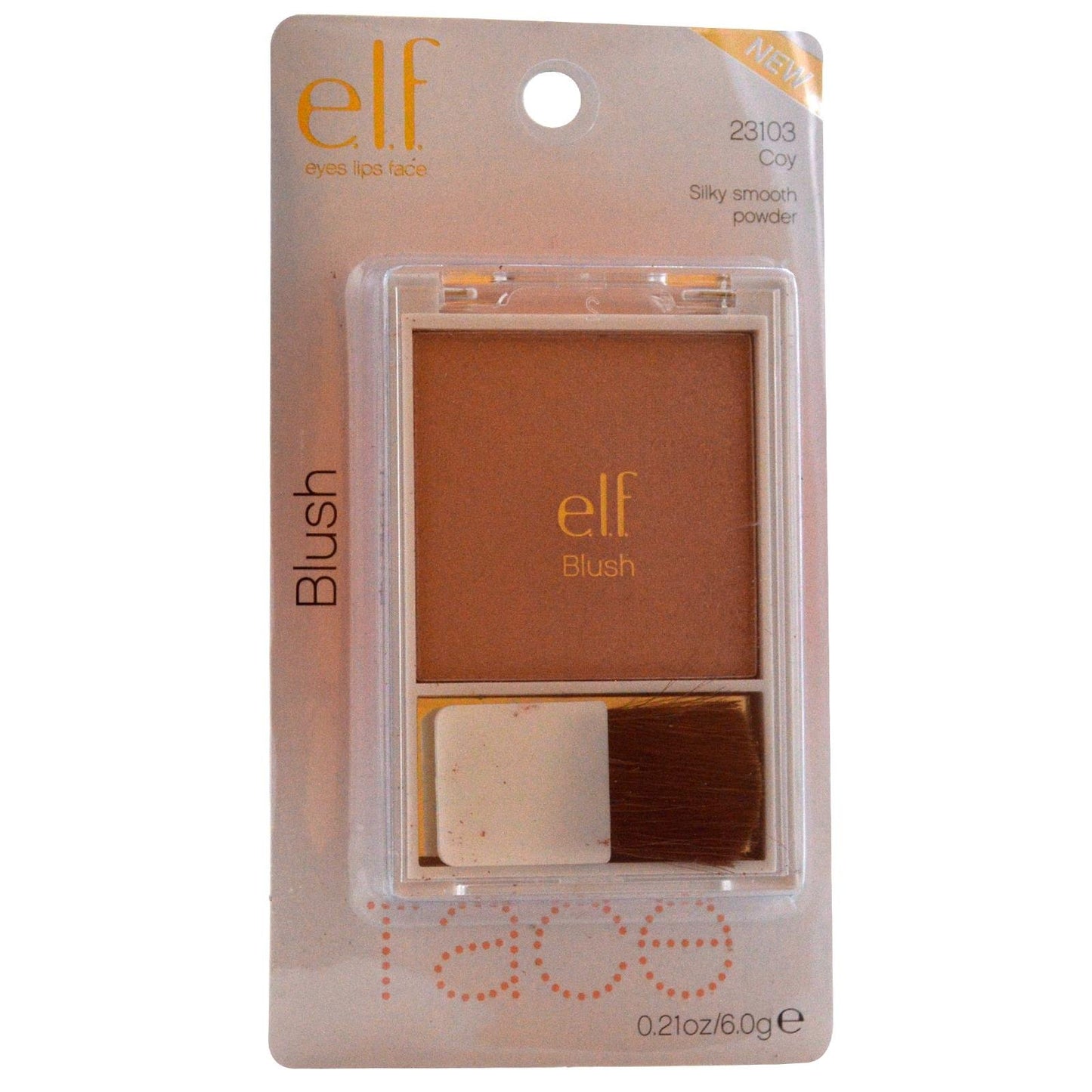 e.l.f. Blush with Brush, Coy, 0.21 Ounce