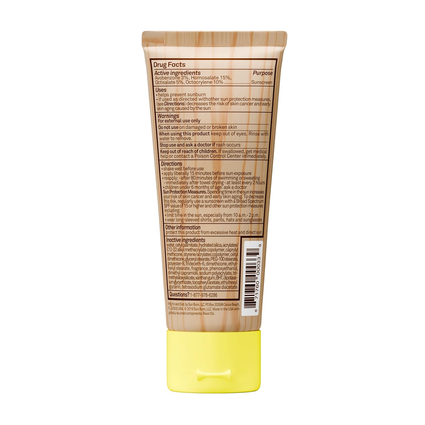 Sun Bum Original SPF 70 Sunscreen Body Lotion - Broad Spectrum Moisturizing Sunscreen with Vitamin E - Hawaii 104 Act Compliant (Made without
