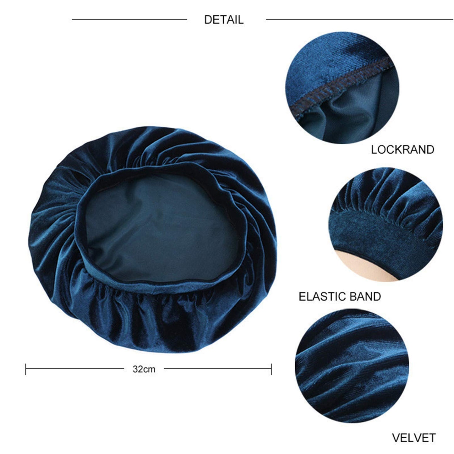 Women Velvet Bonnet Sleep Cap Comfortable Night Sleeping Hat Hair Loss Cap Turban Beauty and Personal Care Qianmome