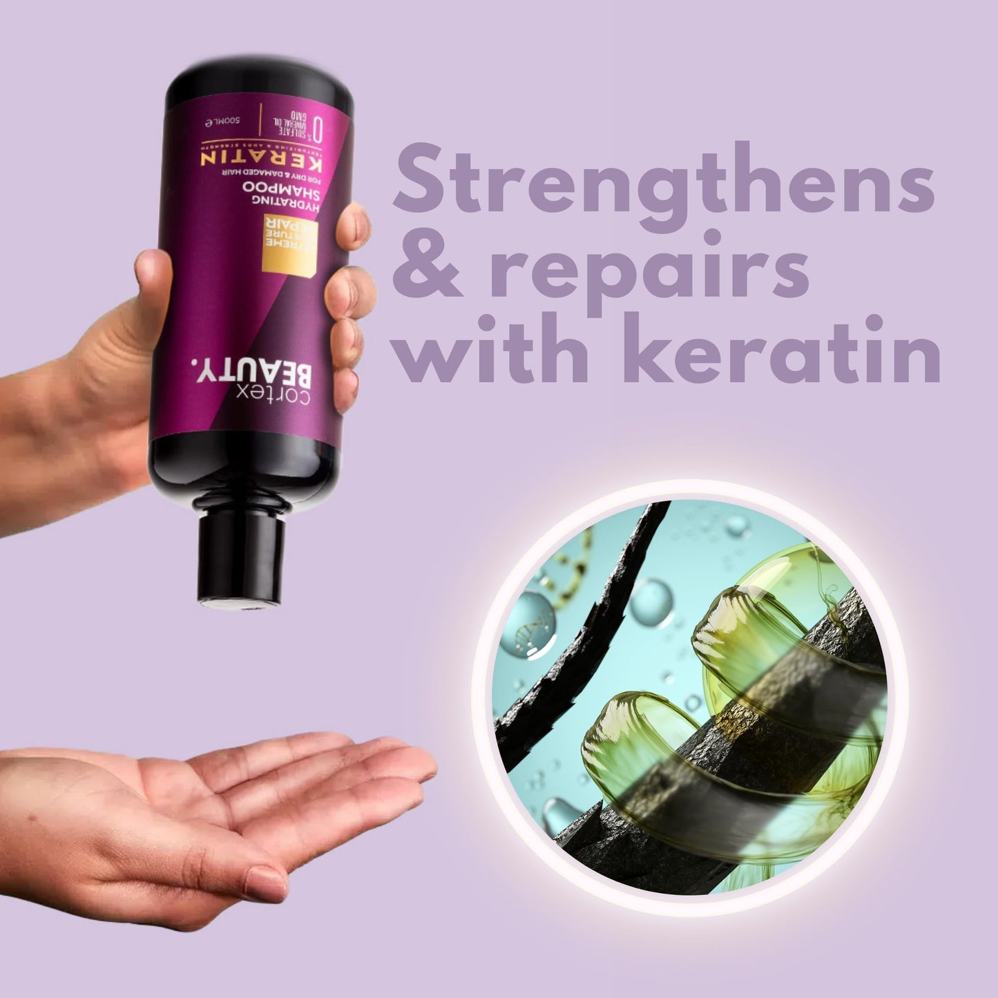 Cortex Beauty | Keratin Hydrating Shampoo and Strengthening Conditioner Set
