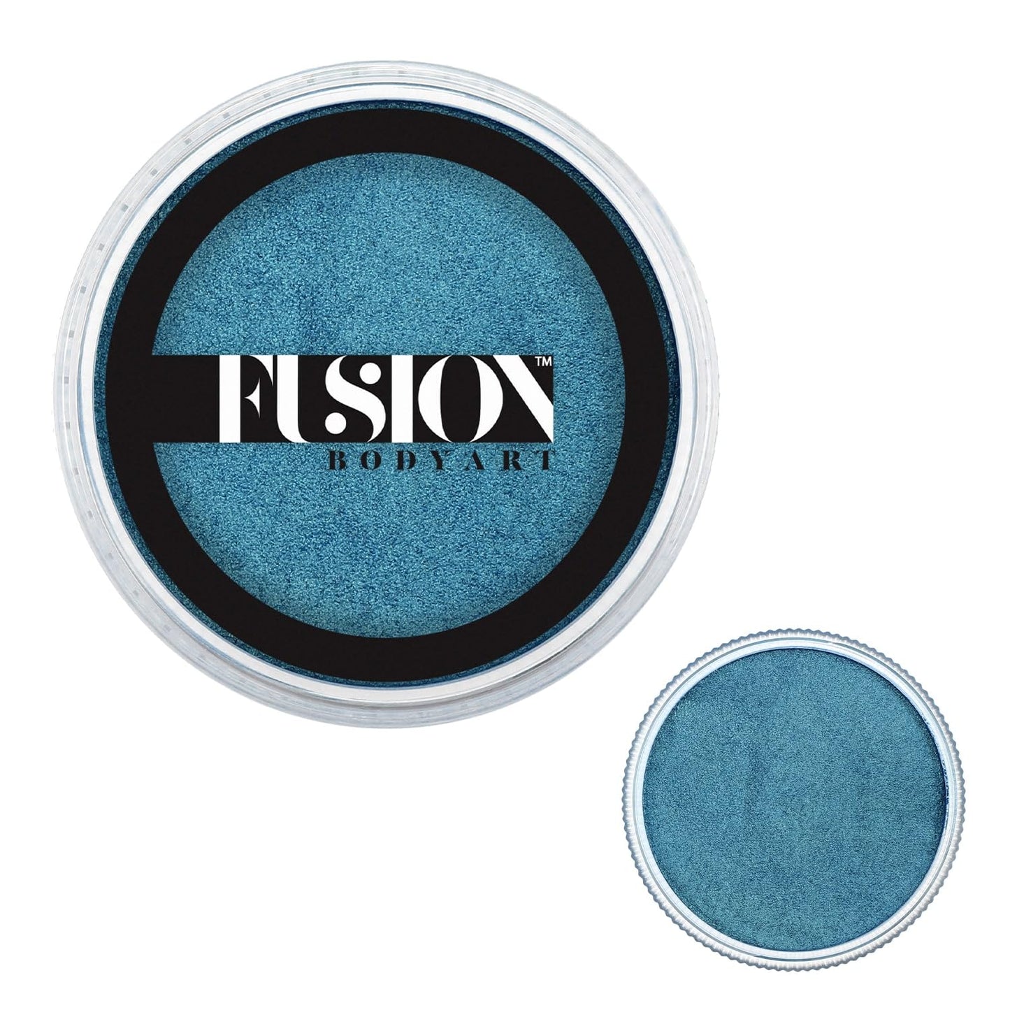 Fusion Body Art Pro Face Paint | Pearl Peacock Magic (25gm), Professional Quality Water Activated Shimmery Face & Body Paint Supplies Single Metallic