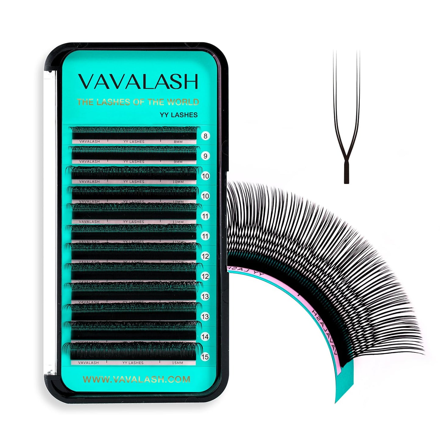 VAVALASH U Lash Extensions D Curl 0.07mm 8-15mm Mix Tray 2D UU Lash Fans Eyelash Extension U Shaped Natural Wispy Volume Lashes Extension Soft Matte Beauty and Personal Care VAVALASH Default Title
