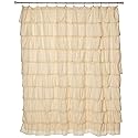 Spring Design Flamenco Ruffle Shower Curtain (Ivory)