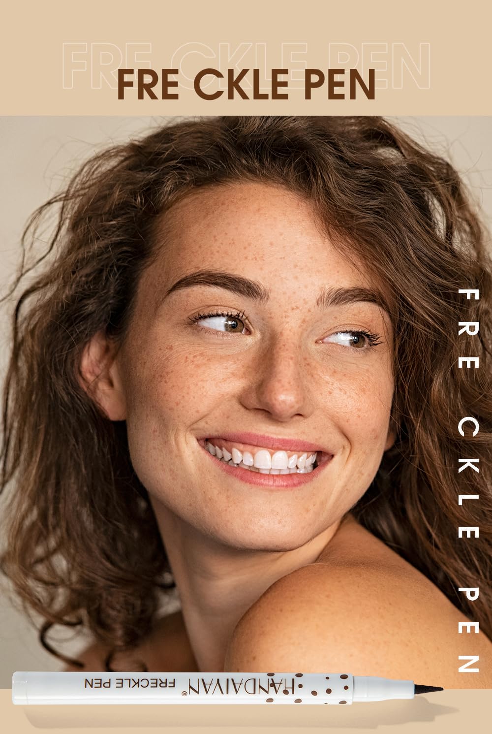 Freckle Pen 4 Colors Available, Natural Lifelike Freckle Makeup Pen, Waterproof Long Lasting Quick Dry - Light Brown, Natural Coffee, Chestnut, Dark