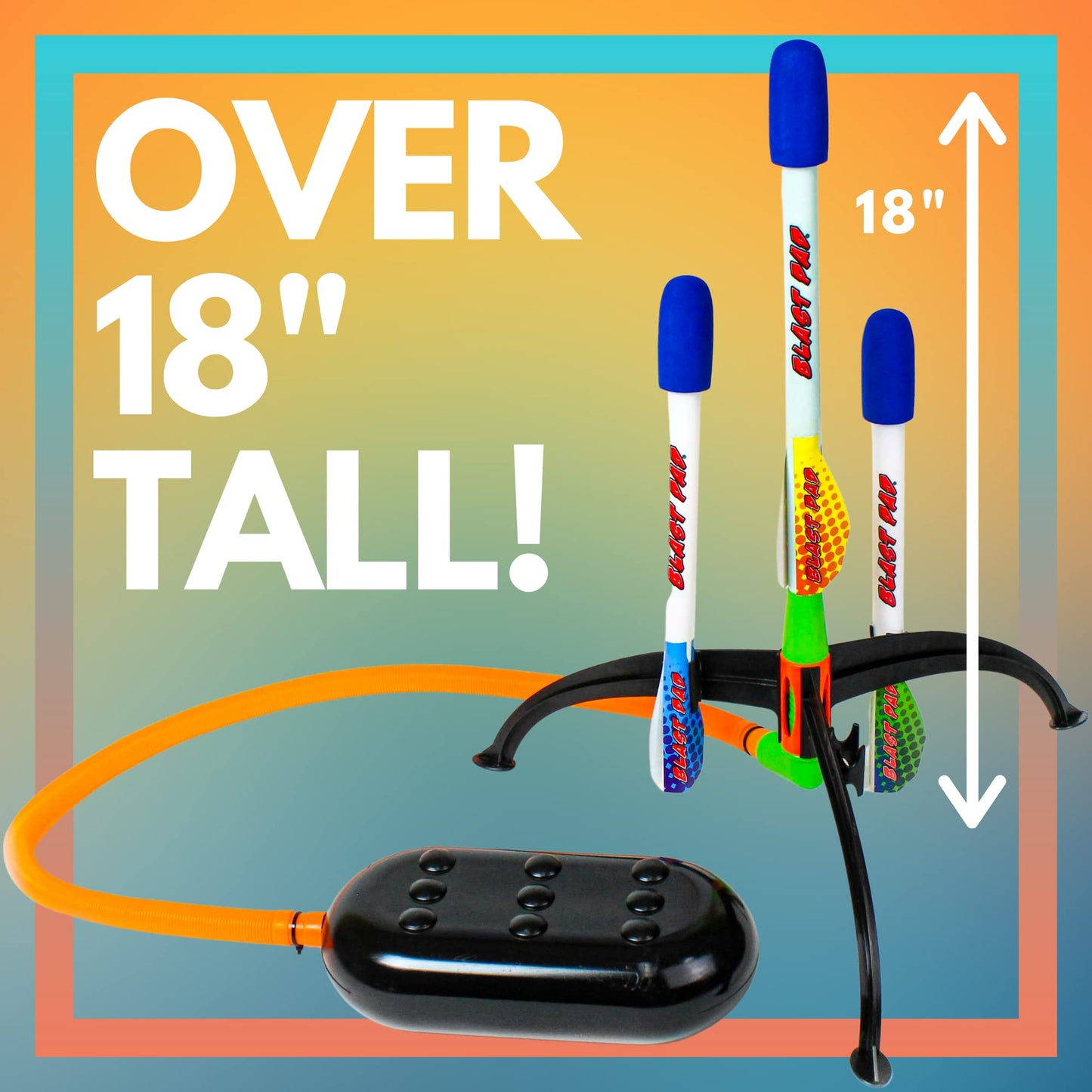 Marky Sparky Blast Pad Rocket Launcher - Designed in USA - Highest Flying Rocket - Super Durable Rockets and Stomp Pad Launcher - Top Outdoor Toys…