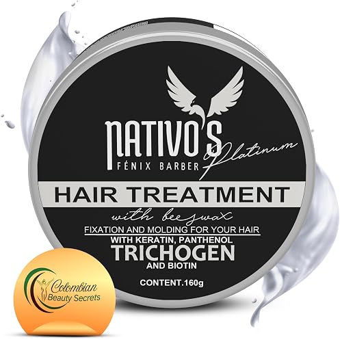 Nativo's Hair Thickening Styling Cream - Volumizing Formula with Keratin, Bee Honey, and Trichogen - Frizz Control and Flexible Hold for Men and Women