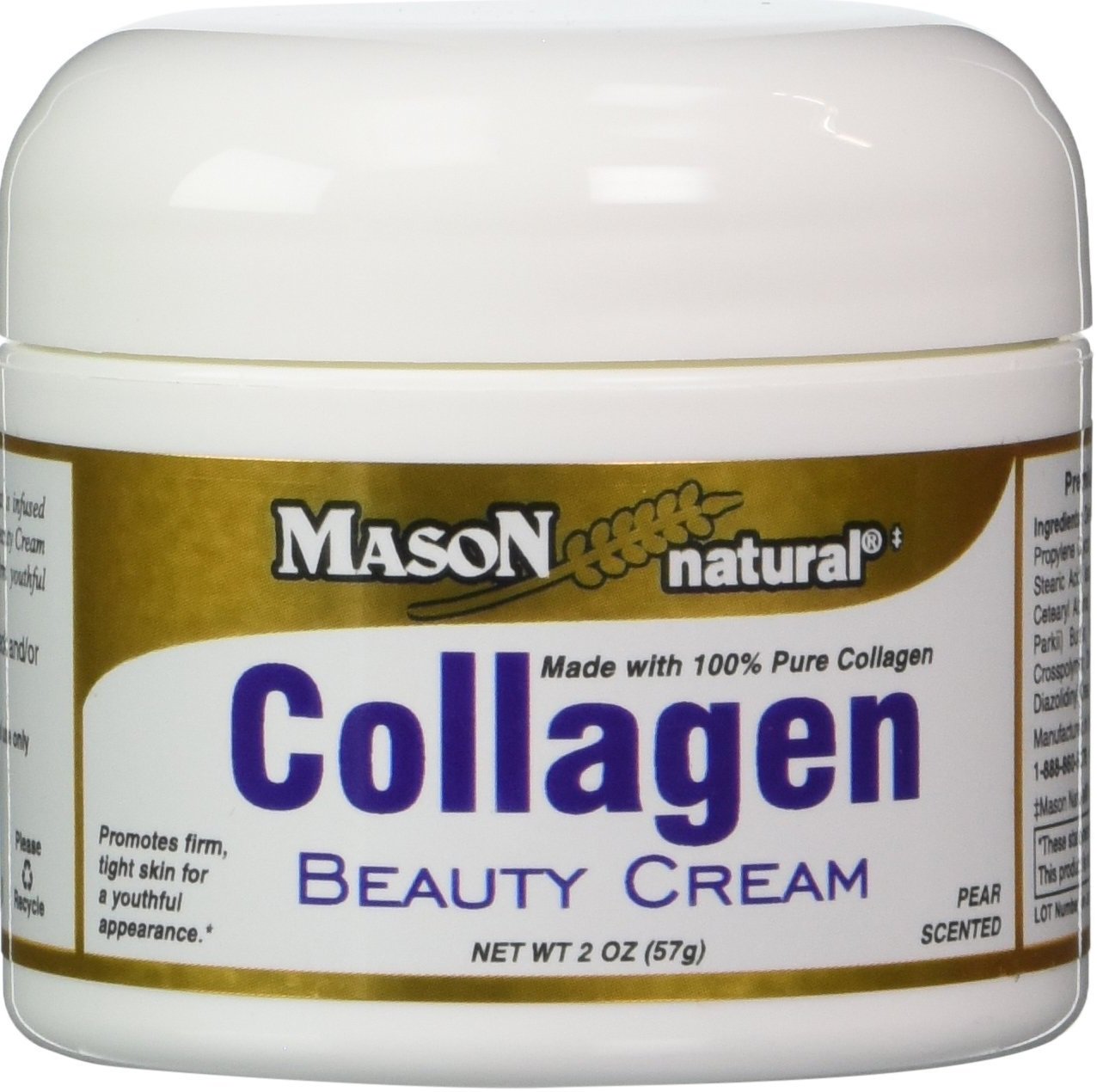 Collagen Beauty Cream Made With 100% Pure Collagen Promotes Tight Skin Enhances Skin Firmness 2 Oz. Jar Pack Of 12
