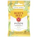 Burt's Bees Purifying Facial Towelettes With White Tea, Pre-Moistened Towelettes for All Skin Types, 99.1 Percent Natural Origin Skin Care, 10 ct