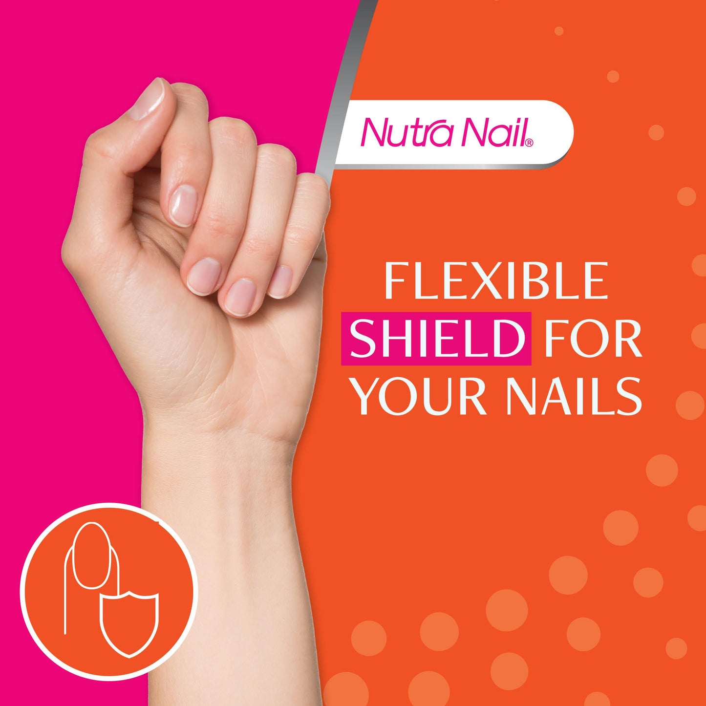 Nutra Nail Invisible Flex Hardener - Instant Protective & Restorative Clear Gel Top Coat Shield for Brittle, Damaged Nails - 0.5 Fl Oz