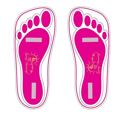 60 Pairs(120 Feets) Disposable Pink Tanning Feet Pads Sunless Airbrush Spray Tent Protect Foot Shaped Spray Tan Sandals