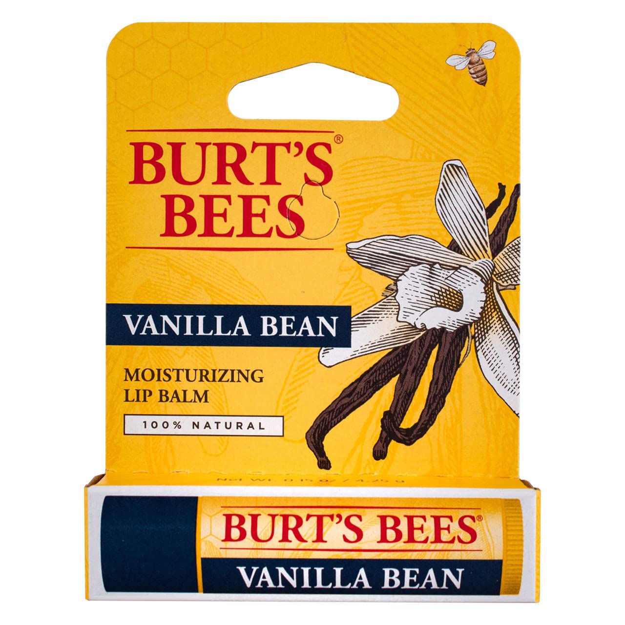 Burts Lip Balm Vanilla Be Size .15z Burts Lip Balm Vanilla Bean (3 Pack)