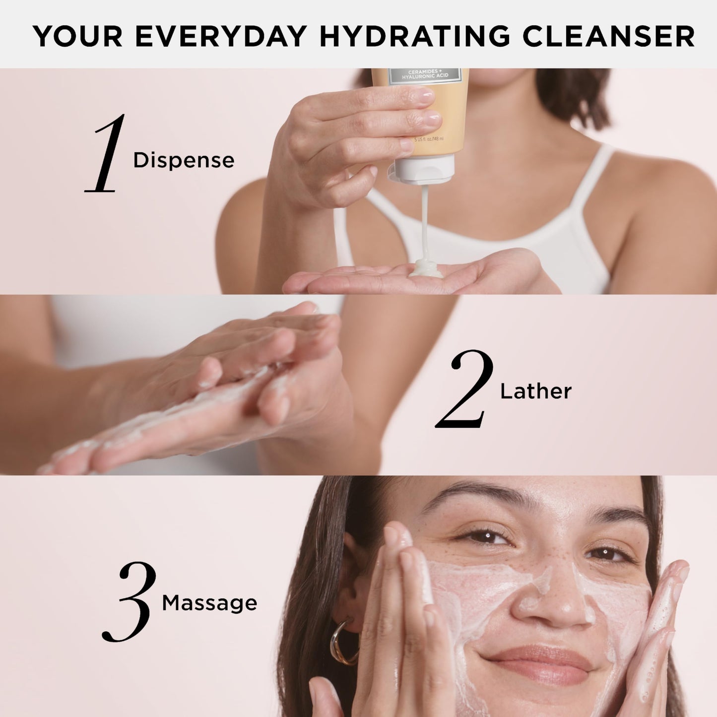 IT Cosmetics Confidence in a Cleanser - Hydrating Serum Foaming Face Wash With Hyaluronic Acid & Ceramides, Gentle Makeup Remover, Skin Barrier