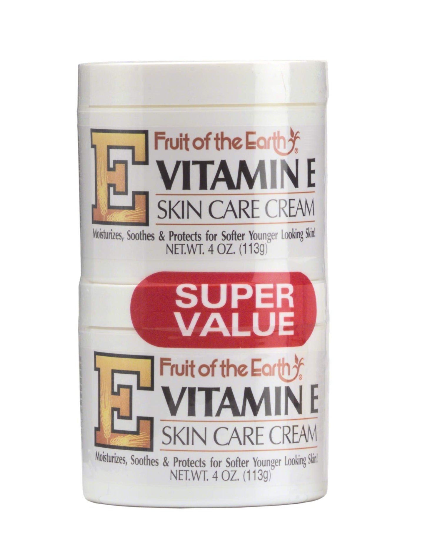 Fruit of the Earth Vitamin-E Cream 4 Ounce Jar - 2 pack Beauty & Personal Care Fruit of the Earth