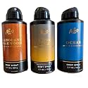 Bath & Body Works The Men's Shop Body Spray - Pack of 3 (Mahogany Teakwood, After Dark, Ocean)