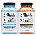 Spazazz Aromatherapy Spa and Bath Salts Crystals RX Therapy Collection 2 Pack Bundle- One 19 Oz Jar Each Spazazz Muscle Therapy and Joint Therapy