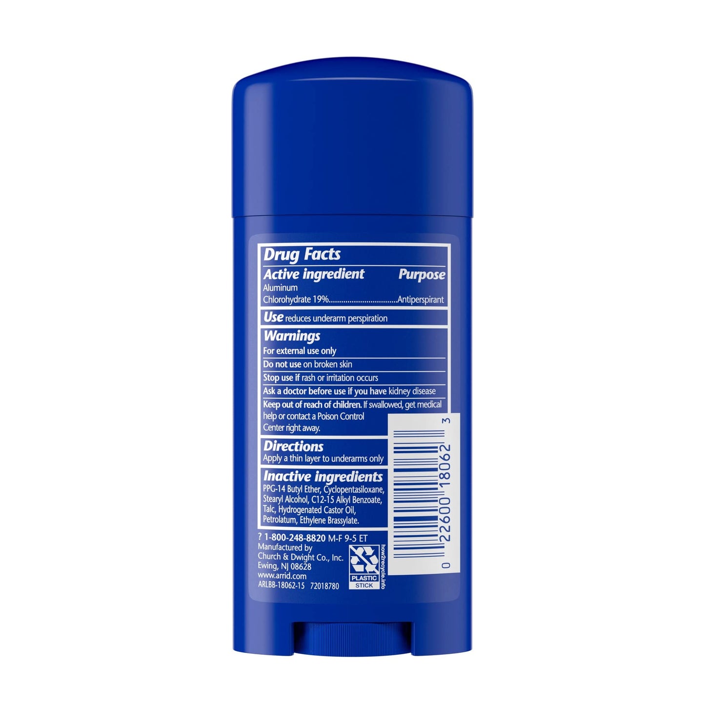 ARRID XX Anti-Perspirant Deodorant Solid Unscented 2.6 oz Beauty and Personal Care Arrid