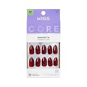Kiss Core, Press On Nails, Nail glue included, 'Apple Blossom', Red, Medium Size, Almond Shape, Includes 32 Nails, 2g Glue, 1 Manicure Stick, 1 Mini Beauty & Personal Care KISS