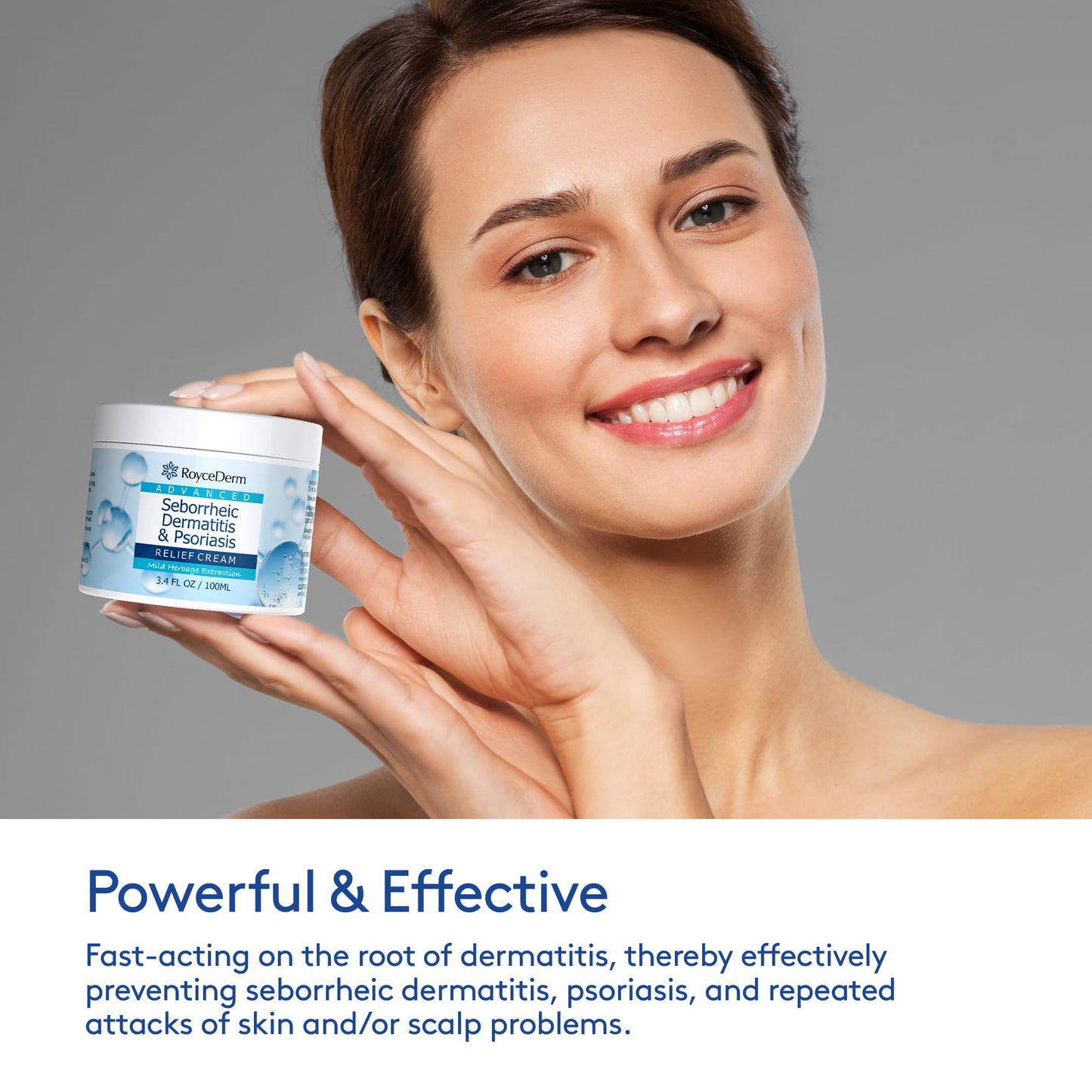 Roycederm Seborrheic Dermatitis & Psoriasis Scalp Treatment Kit - Shampoo + Cream for Dry Itchy Scalp, Dandruff, Scalp Relief Soothing Care System