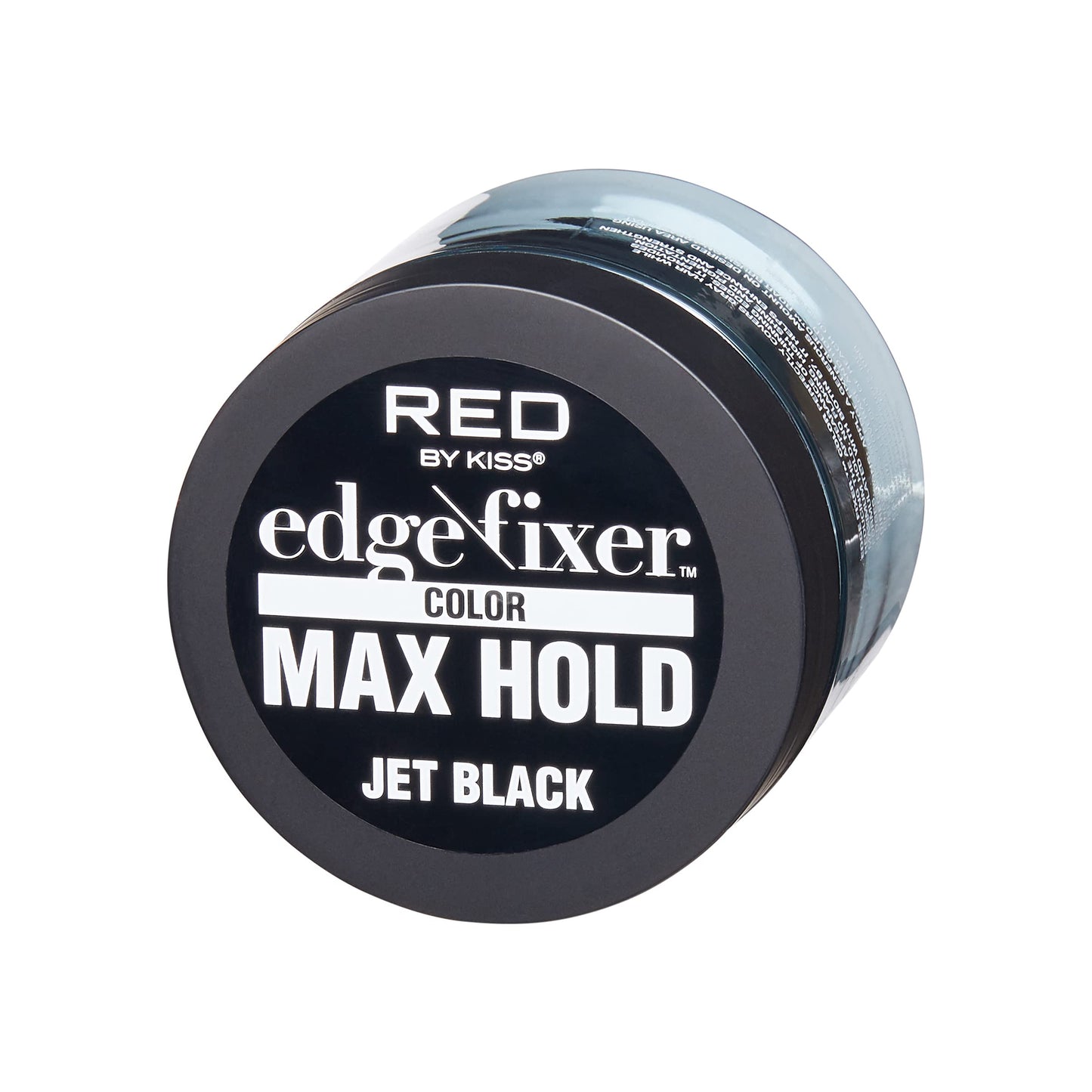 Red by Kiss Color Edge Fixer 24HR Max Hold Edge Control Pomade for Fly Away and Edge Frizz Hair (Jet Black) (100mL)