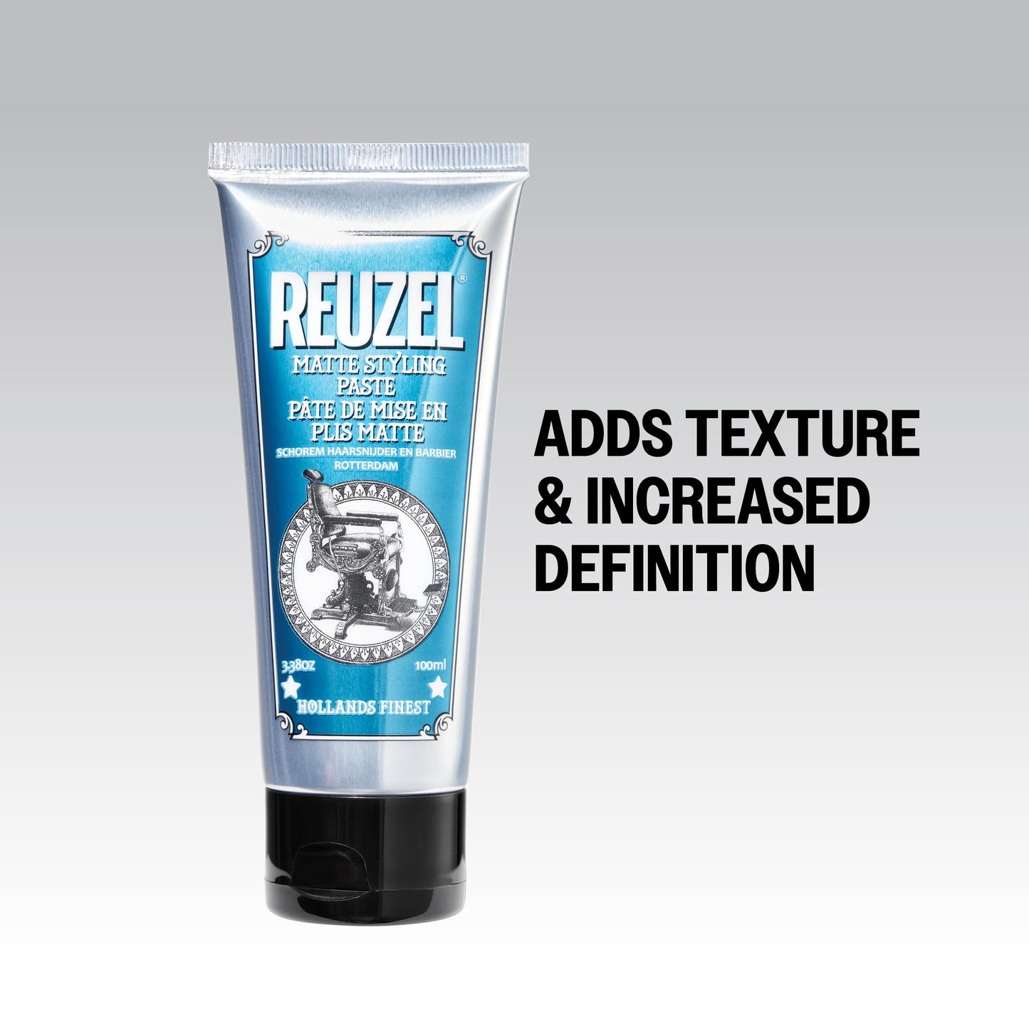 REUZEL Matte Styling Paste, Weightless, Pliable Medium All Day Hold, Adds Fullness and Texture, Matte Finish, Subtle Sugary Rum Scent, For All Hair