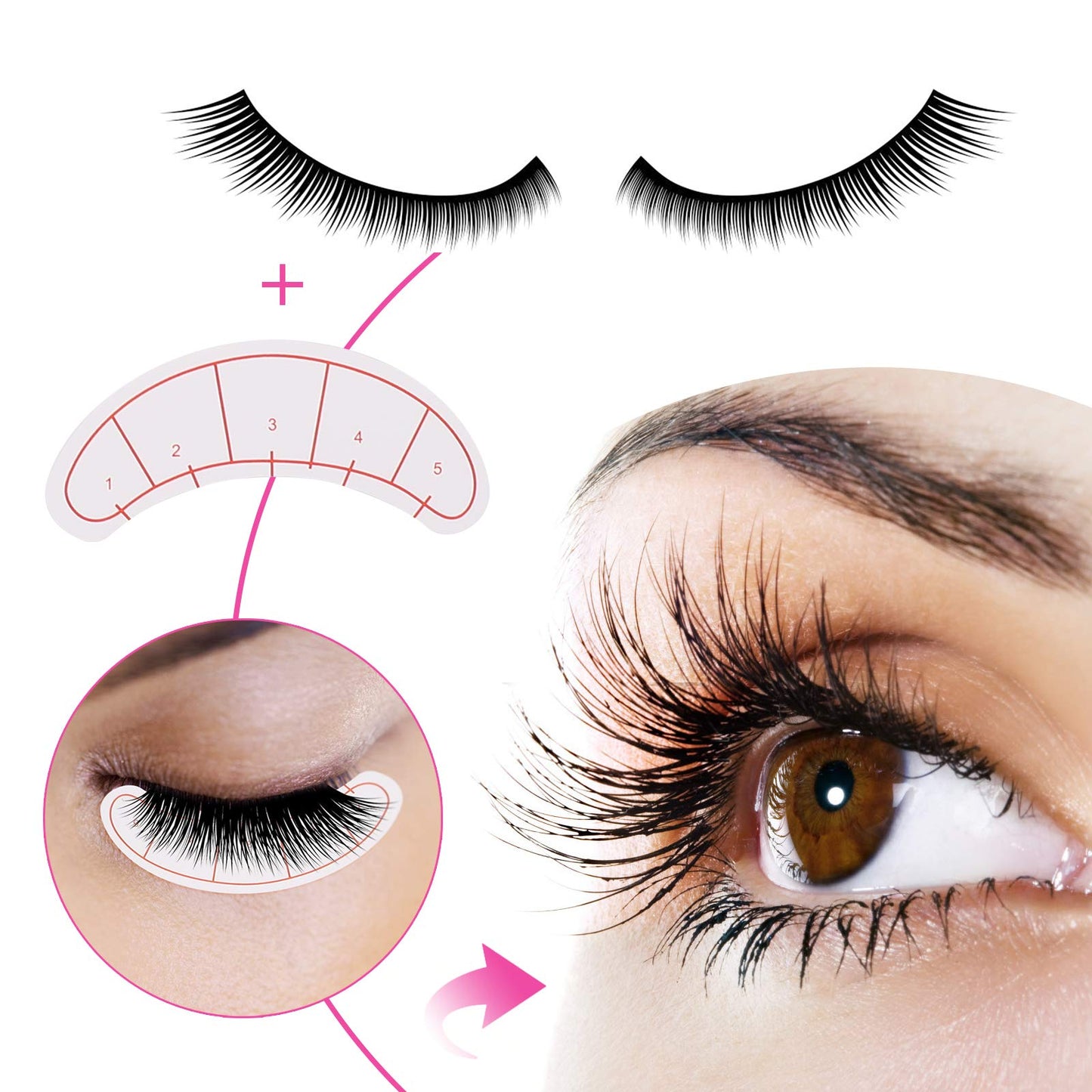 140 Pcs Paper Patches, 3D Eyelash Under Eye Pads,Eye Mapping Stickers, Patch Lash False, Eyelash Extension Paper Patches