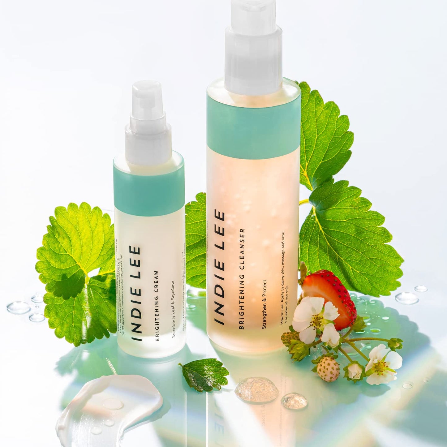 Indie Lee Brightening Cream - Centella Asiatica & Strawberry Leaf Extract for a Radiant, Antioxidant Plumping Cream - Moisturizing Face Cream