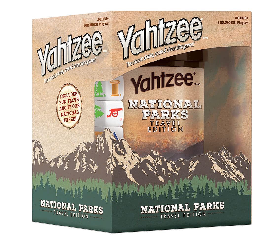 YAHTZEE National Parks Travel Edition | Classic Yahtzee Dice Game with a National Parks Theme | Perfect Travel Game for Families | Celebrate US…