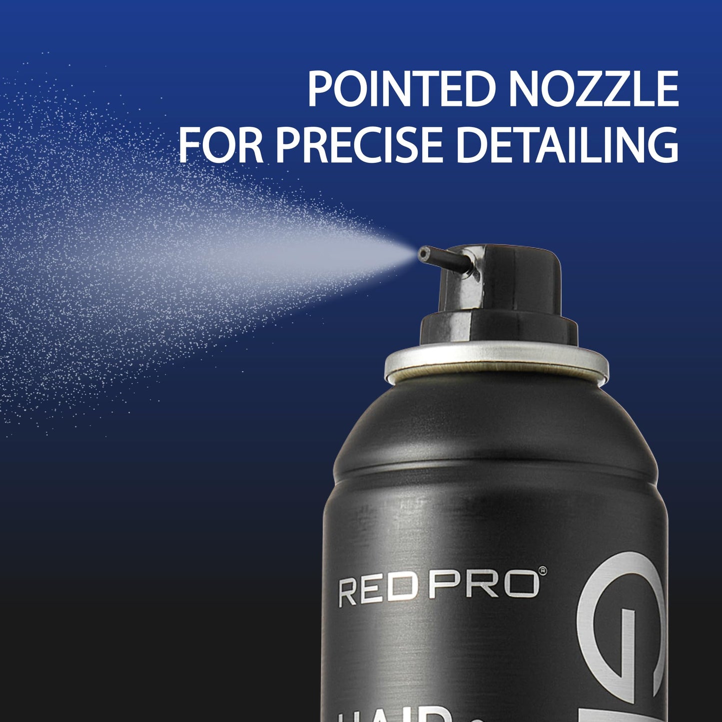 RED Pro GROOMANE Temporary Color Spray for Hair & Beard Line-Up, Barber Grade, Quick-Drying, 2X Longer-Lasting (Up to 20 Washes), Precision Nozzle, No