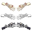 Halloween Hair Clips for Women Cute Candy Duckbill Hairpins Gothic Skeleton Hand Clips Halloween Hair Accessory for Costume Party Holiday Gift (Style