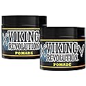 Viking Revolution Pomade for Men 4oz - Firm Strong Hold & High Shine for Classic Styling - Water Based & Easy to Wash Out (2 Pack)