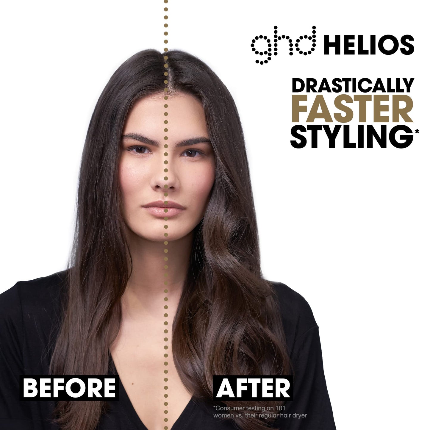 ghd Helios Professional Hair Dryer - Advanced 1875W Blow Dryer with Aeroprecis Technology, 75mph Airflow, Ionic Frizz Control, More Shine, Lightweight