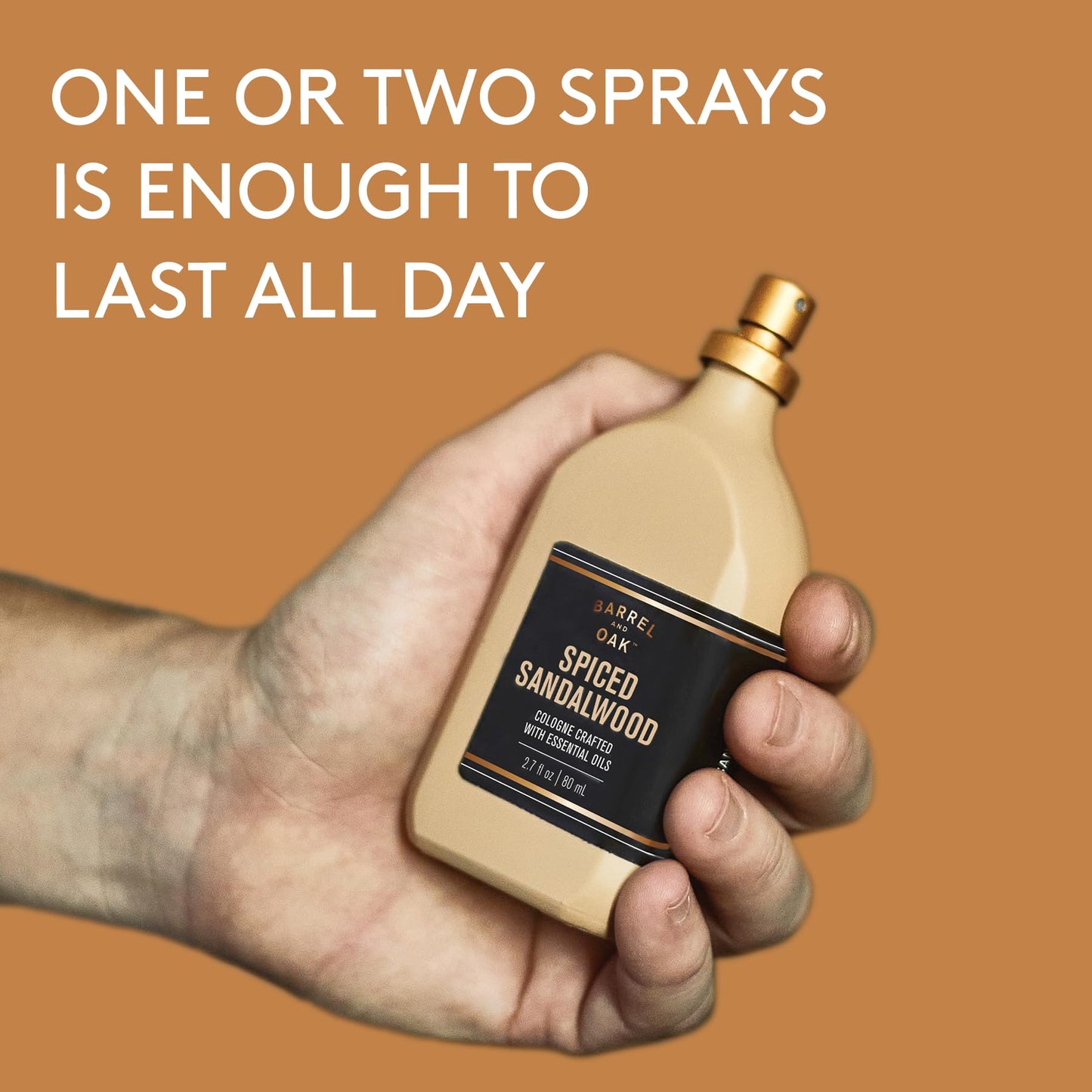 Barrel and Oak - Natural Fragrance Cologne for Men, Eau de Cologne, Essential Oil-Based Scent, Fresh Bergamot & White Cedar Blend