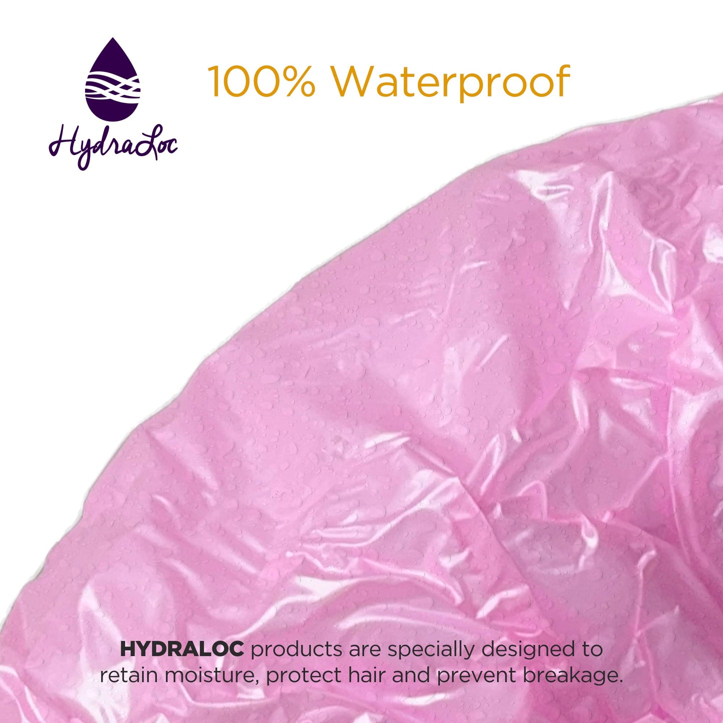 Donna Double Sided Shower Cap, 1PC Waterproof, Double Layered Protection, Elastic Band & Reusable for Showering or Bathing Cap All Hair Textures PINK